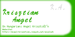 krisztian angel business card